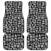 Mix Adinkra Car Mats Black Pattern - Wonder Print Shop