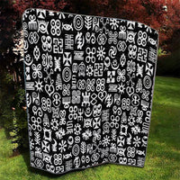 Mix Adinkra Quilt Black Pattern - Wonder Print Shop