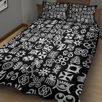 Mix Adinkra Quilt Bed Set Black Pattern - Wonder Print Shop