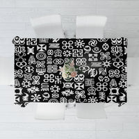 Mix Adinkra Tablecloth Black Pattern - Wonder Print Shop