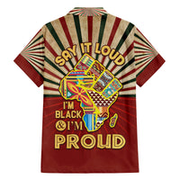 I'm Black and I'm Proud African Family Matching Off The Shoulder Long Sleeve Dress and Hawaiian Shirt Hand Up Africa Map Art - Wonder Print Shop