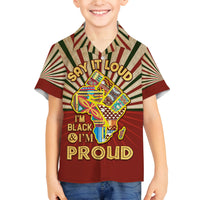 I'm Black and I'm Proud African Family Matching Off Shoulder Maxi Dress and Hawaiian Shirt Hand Up Africa Map Art - Wonder Print Shop