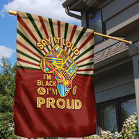 I'm Black and I'm Proud African Garden Flag Hand Up Africa Map Art - Wonder Print Shop