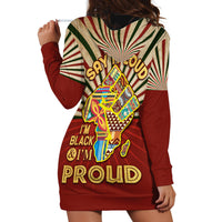 I'm Black and I'm Proud African Hoodie Dress Hand Up Africa Map Art - Wonder Print Shop