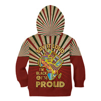 I'm Black and I'm Proud African Kid Hoodie Hand Up Africa Map Art - Wonder Print Shop