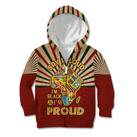 I'm Black and I'm Proud African Kid Hoodie Hand Up Africa Map Art - Wonder Print Shop