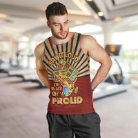 I'm Black and I'm Proud African Men Tank Top Hand Up Africa Map Art - Wonder Print Shop