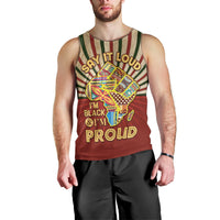 I'm Black and I'm Proud African Men Tank Top Hand Up Africa Map Art - Wonder Print Shop