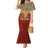 I'm Black and I'm Proud African Mermaid Dress Hand Up Africa Map Art - Wonder Print Shop