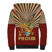 I'm Black and I'm Proud African Sherpa Hoodie Hand Up Africa Map Art - Wonder Print Shop