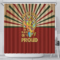 I'm Black and I'm Proud African Shower Curtain Hand Up Africa Map Art
