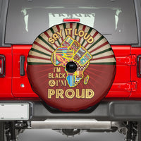 I'm Black and I'm Proud African Spare Tire Cover Hand Up Africa Map Art - Wonder Print Shop