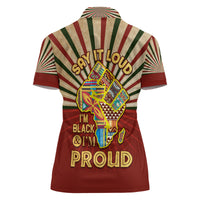 I'm Black and I'm Proud African Women Polo Shirt Hand Up Africa Map Art - Wonder Print Shop