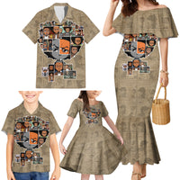 Huey Freeman Family Matching Mermaid Dress and Hawaiian Shirt African American - Wonder Print Shop
