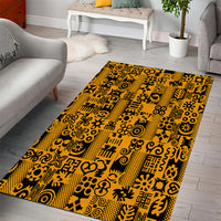 Culture Adinkra Area Rug West African Yellow Art - Wonder Print Shop