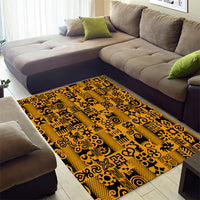 Culture Adinkra Area Rug West African Yellow Art - Wonder Print Shop