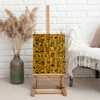 Culture Adinkra Canvas Wall Art West African Yellow Art - Wonder Print Shop