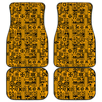 Culture Adinkra Car Mats West African Yellow Art - Wonder Print Shop