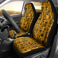 Culture Adinkra Car Seat Cover West African Yellow Art - Wonder Print Shop