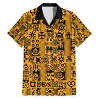 Culture Adinkra Family Matching Mermaid Dress and Hawaiian Shirt West African Yellow Art - Wonder Print Shop