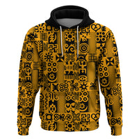Culture Adinkra Hoodie West African Yellow Art - Wonder Print Shop