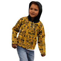 Culture Adinkra Kid Hoodie West African Yellow Art - Wonder Print Shop