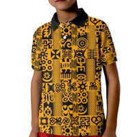Culture Adinkra Kid Polo Shirt West African Yellow Art - Wonder Print Shop