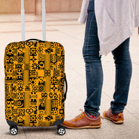 Culture Adinkra Luggage Cover West African Yellow Art - Wonder Print Shop