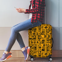 Culture Adinkra Luggage Cover West African Yellow Art - Wonder Print Shop