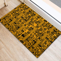 Culture Adinkra Rubber Doormat West African Yellow Art - Wonder Print Shop
