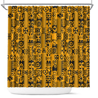 Culture Adinkra Shower Curtain West African Yellow Art