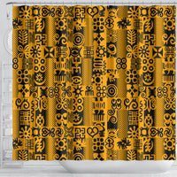Culture Adinkra Shower Curtain West African Yellow Art