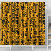 Culture Adinkra Shower Curtain West African Yellow Art
