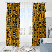 Culture Adinkra Window Curtain West African Yellow Art - Wonder Print Shop