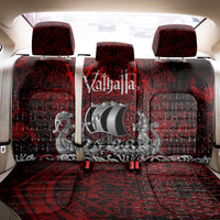 Blood Flows to Valhalla Back Car Seat Cover Viking Longship Nordic Knotwork - Dark Mythology