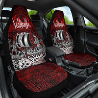 Blood Flows to Valhalla Car Seat Cover Viking Longship Nordic Knotwork - Dark Mythology