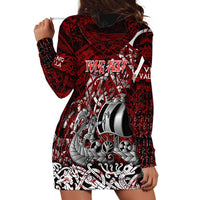 Blood Flows to Valhalla Hoodie Dress Viking Longship Nordic Knotwork - Dark Mythology