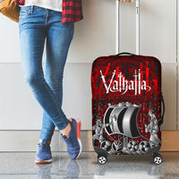 Blood Flows to Valhalla Luggage Cover Viking Longship Nordic Knotwork - Dark Mythology