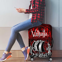 Blood Flows to Valhalla Luggage Cover Viking Longship Nordic Knotwork - Dark Mythology