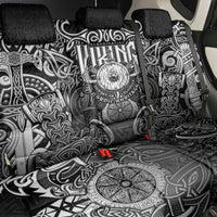 Scandinavian Viking Back Car Seat Cover Norse Warrior Sigil - Helmet and Battle Axes