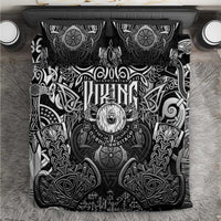 Scandinavian Viking Bedding Set Norse Warrior Sigil - Helmet and Battle Axes