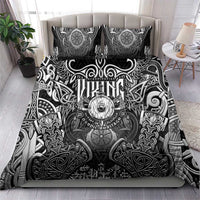 Scandinavian Viking Bedding Set Norse Warrior Sigil - Helmet and Battle Axes