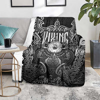 Scandinavian Viking Blanket Norse Warrior Sigil - Helmet and Battle Axes