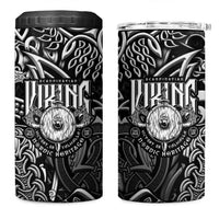 Scandinavian Viking 4 in 1 Can Cooler Tumbler Norse Warrior Sigil - Helmet and Battle Axes