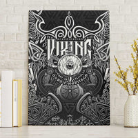 Scandinavian Viking Canvas Wall Art Norse Warrior Sigil - Helmet and Battle Axes