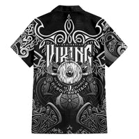 Scandinavian Viking Family Matching Long Sleeve Bodycon Dress and Hawaiian Shirt Norse Warrior Sigil - Helmet and Battle Axes