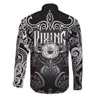 Scandinavian Viking Family Matching Off Shoulder Short Dress and Hawaiian Shirt Norse Warrior Sigil - Helmet and Battle Axes