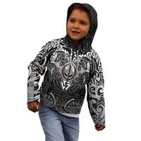 Scandinavian Viking Kid Hoodie Norse Warrior Sigil - Helmet and Battle Axes