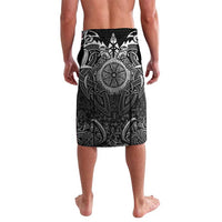 Scandinavian Viking Lavalava Norse Warrior Sigil - Helmet and Battle Axes