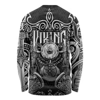 Scandinavian Viking Long Sleeve Shirt Norse Warrior Sigil - Helmet and Battle Axes